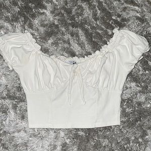 White crop top